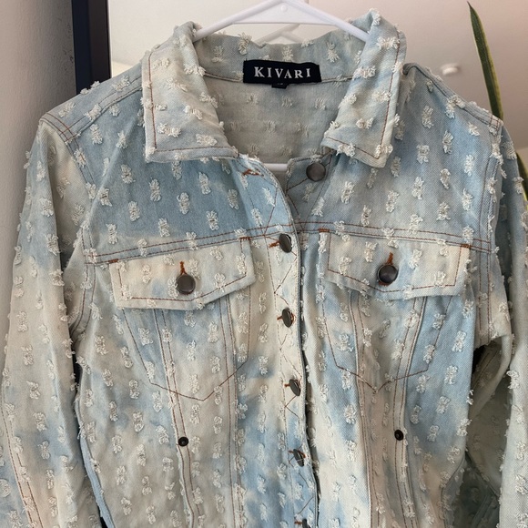 distressed denim jacket - Picture 2 of 5